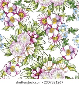 Resumen de la elegancia sin problemas con fondo floral