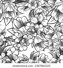 Abstrakte Eleganz, nahtloses Muster mit floralem Hintergrund