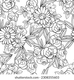Resumen de la elegancia sin problemas con fondo floral