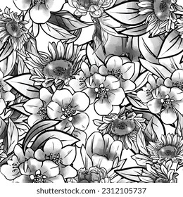 Resumen de la elegancia sin problemas con fondo floral
