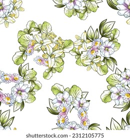 Resumen de la elegancia sin problemas con fondo floral