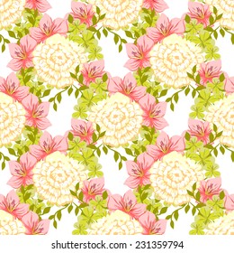 Abstract Elegance Seamless pattern with floral background