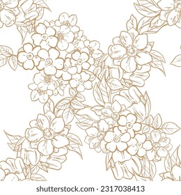 Abstract elegance seamless pattern with floral background