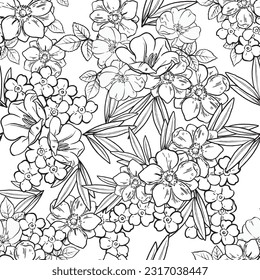 Abstract elegance seamless pattern with floral background