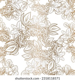 Abstract elegance seamless pattern with floral background