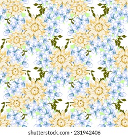 Abstract Elegance Seamless pattern with floral background