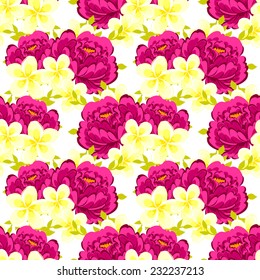 Abstract Elegance Seamless pattern with floral background