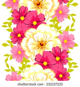 Abstract Elegance Seamless pattern with floral background