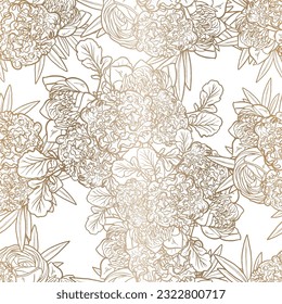 Abstrakte Eleganz, nahtloses Muster mit floralem Hintergrund