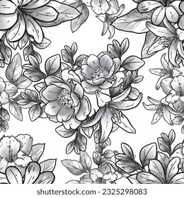 Abstract elegance seamless pattern with floral background