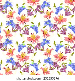 Abstract Elegance Seamless pattern with floral background