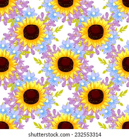 Abstract Elegance Seamless pattern with floral background