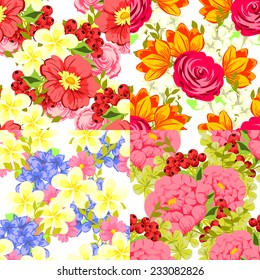 Abstract Elegance Seamless pattern with floral background