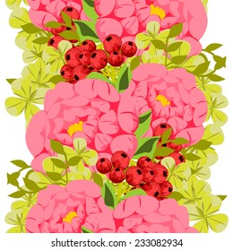 Abstract Elegance Seamless pattern with floral background