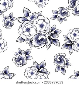 Resumen de la elegancia sin problemas con fondo floral