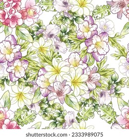 Abstract elegance seamless pattern with floral background
