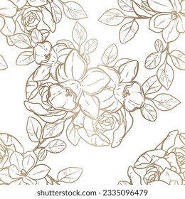 Abstract elegance seamless pattern with floral background