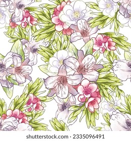 Abstract elegance seamless pattern with floral background