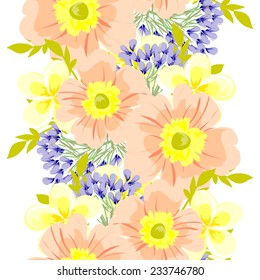 Abstract Elegance Seamless pattern with floral background