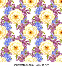 Abstract Elegance Seamless pattern with floral background