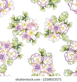 Abstract elegance seamless pattern with floral background