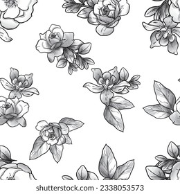 Resumen de la elegancia sin problemas con fondo floral