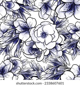 Resumen de la elegancia sin problemas con fondo floral