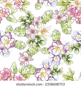 Abstract elegance seamless pattern with floral background
