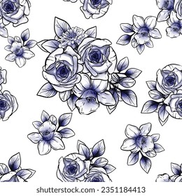 Resumen de la elegancia sin problemas con fondo floral