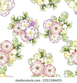 Resumen de la elegancia sin problemas con fondo floral