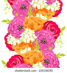 Abstract Elegance Seamless pattern with floral background