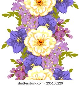 Abstract Elegance Seamless pattern with floral background