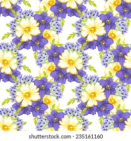 Abstract Elegance Seamless pattern with floral background
