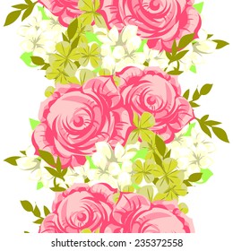 Abstract Elegance Seamless pattern with floral background