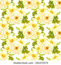Abstract Elegance Seamless pattern with floral background