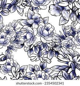Resumen de la elegancia sin problemas con fondo floral