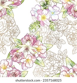 Resumen de la elegancia sin problemas con fondo floral