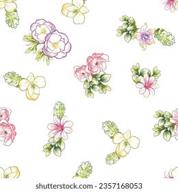 Abstract elegance seamless pattern with floral background