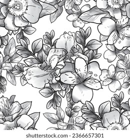 Abstract elegance seamless pattern with floral background