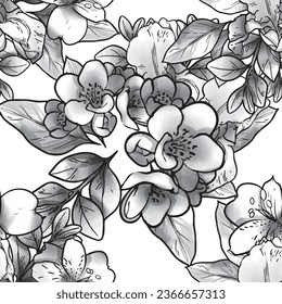 Abstract elegance seamless pattern with floral background