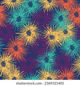 Abstract elegance seamless pattern with floral background Modern colorful tropical floral pattern. 