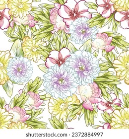 Resumen de la elegancia sin problemas con fondo floral