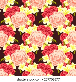 Abstract Elegance Seamless pattern with floral background
