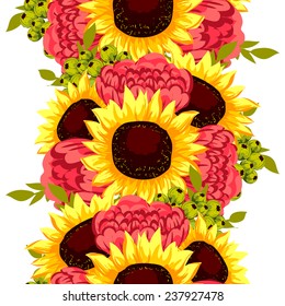 Abstract Elegance Seamless pattern with floral background