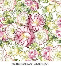 Abstract elegance seamless pattern with floral background