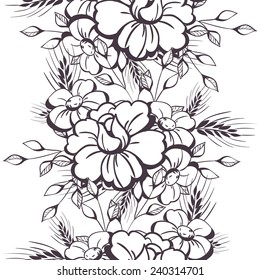 Abstract Elegance Seamless pattern with floral background