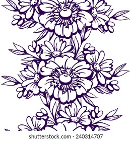 Abstract Elegance Seamless pattern with floral background