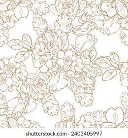 Abstract elegance seamless pattern with floral background