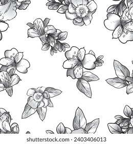 Abstract elegance seamless pattern with floral background