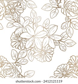 Resumen de la elegancia sin problemas con fondo floral
